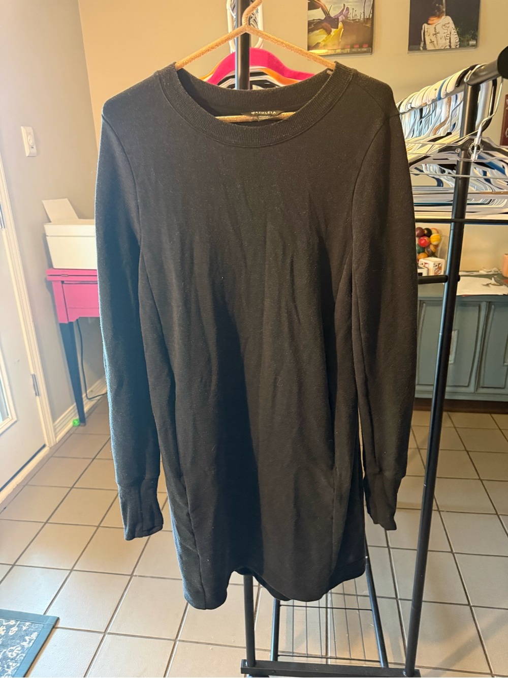 Athleta Black Long Sleeve Dress